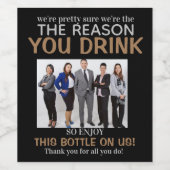 ボス鑑賞写真の理由あなたが飲む ワインラベル (シングルラベル)