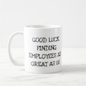 ボス長の離れ新職への贈り物 コーヒーマグカップ (左)