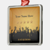 ボス5つ星金ゴールド応援オーナメント メタルオーナメント (左)