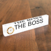 ボス、おもしろいの名札 デスクネームプレート (側面)