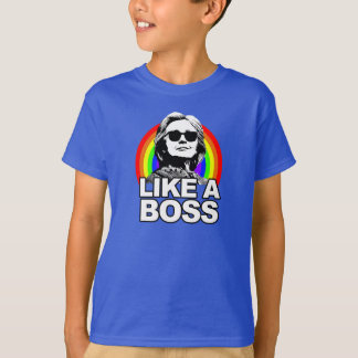 "ボス"ののような子供のヒラリー・クリントン虹のワイシャツ Tシャツ