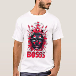 ボス エネルギー 赤黒ラグジュアリーTシャツ Tシャツ