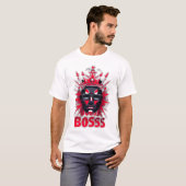 ボス エネルギー 赤黒ラグジュアリーTシャツ Tシャツ (正面フル)