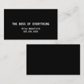 ボス・オブ・エおもしろいイチング・ブラック 名刺 (正面/裏面)