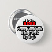 ボス..スタンドバック…自分の作業魔法 缶バッジ (正面&裏面)
