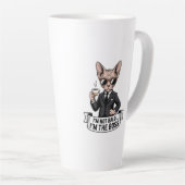 ボス スフィンクス 猫 コーヒー イラスト カフェラテマグ (右アングル)