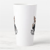 ボス スフィンクス 猫 コーヒー イラスト カフェラテマグ (正面)