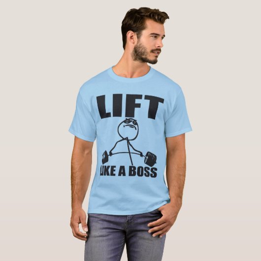 ボス-ミーム-のように揚げべらのためのワイシャツ持ち上げて下さい Tシャツ (正面フル)