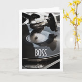 **ボス**希望の誕生日は音楽Uで満たされ楽しむる カード (黄色い花)