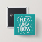 ボス|歯科句のようなフロス 缶バッジ (正面&裏面)