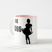 ボス < is female > 二重側面 ツートーンマグカップ (正面左)