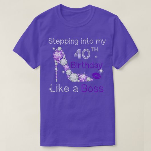 ボスFのように40歳の誕生日を迎えおもしろいる Tシャツ (デザイン正面)