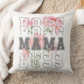 ボスMAMA lハッピー母の日l水色フローラ クッション (ブランケット)