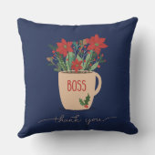 ボスThank You at Christmas Poinsettias クッション (裏面)