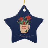ボスThank You at Christmas Poinsettias セラミックオーナメント (裏面)
