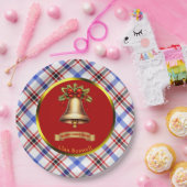 ボズウェルタータンチェックパーソナライズされたクリスマス ペーパープレート (パーティー)