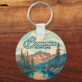 ボズマンモンタナロッキーマウンテンズヴィンテージ キーホルダー (正面)