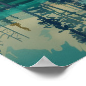 ボズマンモンタナロッキーマウンテンズヴィンテージ ポスター (角)