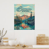 ボズマンモンタナロッキーマウンテンズヴィンテージ ポスター (キッチン)