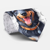 ボセロンおもしろいウーフクリスマスドッグ愛好家 ネクタイ (ロール)