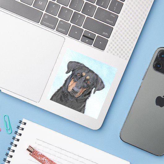 ボセロン絵画ズ – かわいいオリジナルドッグアート シール (ノートパソコンとiPhone)