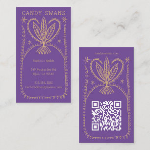 ボタお洒落ニカルフレユニークームボホカスタムQR 名刺