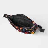 ボタかわいらしカラフルニカルアートミッドナイトネームカスタム ファニーパック (見開き)