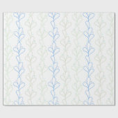 ボタかわいらしニカルブルー男女兼用ベビーシャワー ラッピングペーパー (フラット)