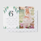 ボタかわいらしニカル6thバースデーパーティー写真 ベラム紙招待状 (オフセット (招待状))