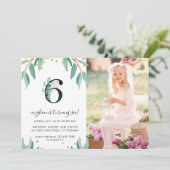 ボタかわいらしニカル6thバースデーパーティー写真 招待状 (スタンド正面)