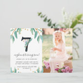 ボタかわいらしニカル7thバースデーパーティー写真 招待状 (スタンド正面)