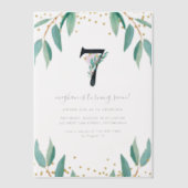 ボタかわいらしニカル7thバースデーパーティー ベラム紙招待状 (正面)