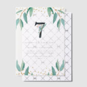 ボタかわいらしニカル7thバースデーパーティー ベラム紙招待状 (オフセット (招待状))