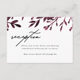 ボタエレガントニカルウェディングレセプションカード エンクロージャーカード