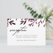 ボタエレガントニカルウェディングレセプションカード エンクロージャーカード (スタンド正面)