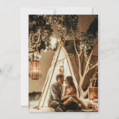 ボタエレガントニカルウォーターの色フローラ結婚式の招待 招待状 (裏面)