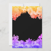 ボタエレガントニカルガーデンネオンフローラ40歳の誕生日 招待状 (裏面)