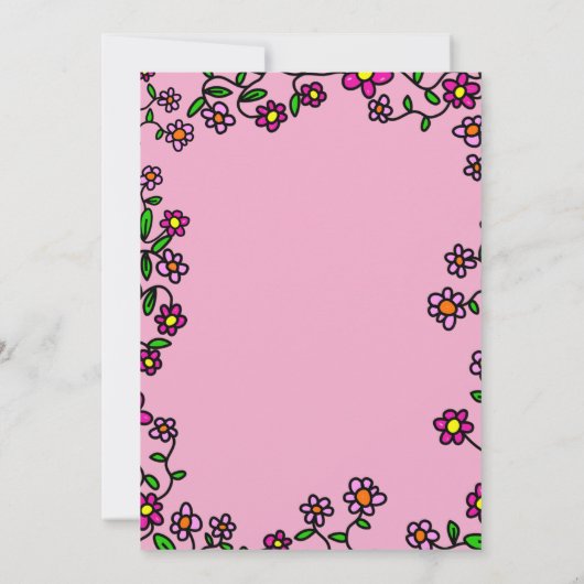 ボタエレガントニカルガーデンバラフローラ40th誕生日 招待状 (裏面)