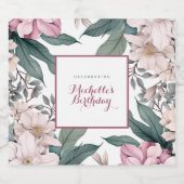 ボタエレガントニカルガーデンフローラ誕生会 スパークリングワインラベル (シングルラベル)