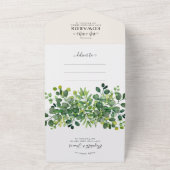 ボタエレガントニカルガーデン春サマー結婚ズ オールインワン招待状 (外側)