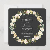 ボタエレガントニカルガーランド結婚フローラオーガニックズ 招待状 (正面)