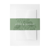 ボタエレガントニカルコンフロアーセージ結婚グリーン 招待状ベリーバンド (正面例)