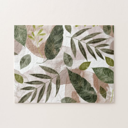 ボタエレガントニカルサファリ葉ー ジグソーパズル (横)