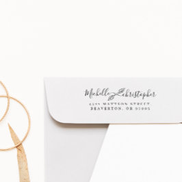 ボタエレガントニカルシック結婚差出人住所セルフ セルフインキングスタンプ