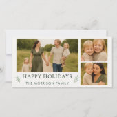 ボタエレガントニカルハッピーホリデーズファミリー3写真 シーズンカード (正面)