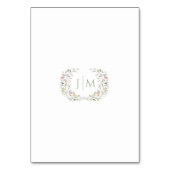 ボタエレガントニカルパステル結婚フローラ素朴ズ テーブルナンバー (裏面)