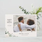 ボタエレガントニカルフラットデイトカードを保存 セーブザデート (スタンド正面)