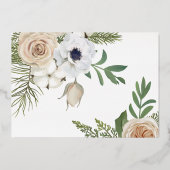 ボタエレガントニカルフルフォトクリスマス 箔シーズンカード (裏面)