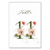 ボタエレガントニカルフローラ番号11、 テーブルナンバー (裏面)