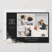 ボタエレガントニカルブラックフラットデイト写真を保存 セーブザデート (正面)